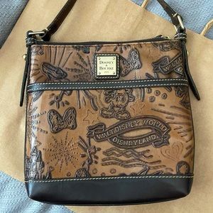Dooney & Bourke Disney Parks Brown Leather Sketch Crossbody Bag